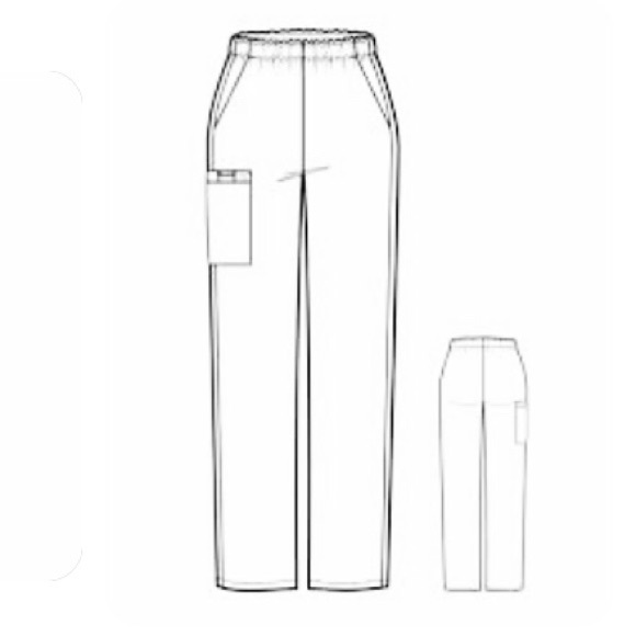 Wonder Wink nurse scrub pull on cargo pants size large petite - Picture 2 of 7